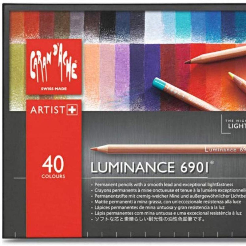 Caran d'Ache Luminance 6901 Color Pencil Set 76 Artist Rng – GoldenGenie