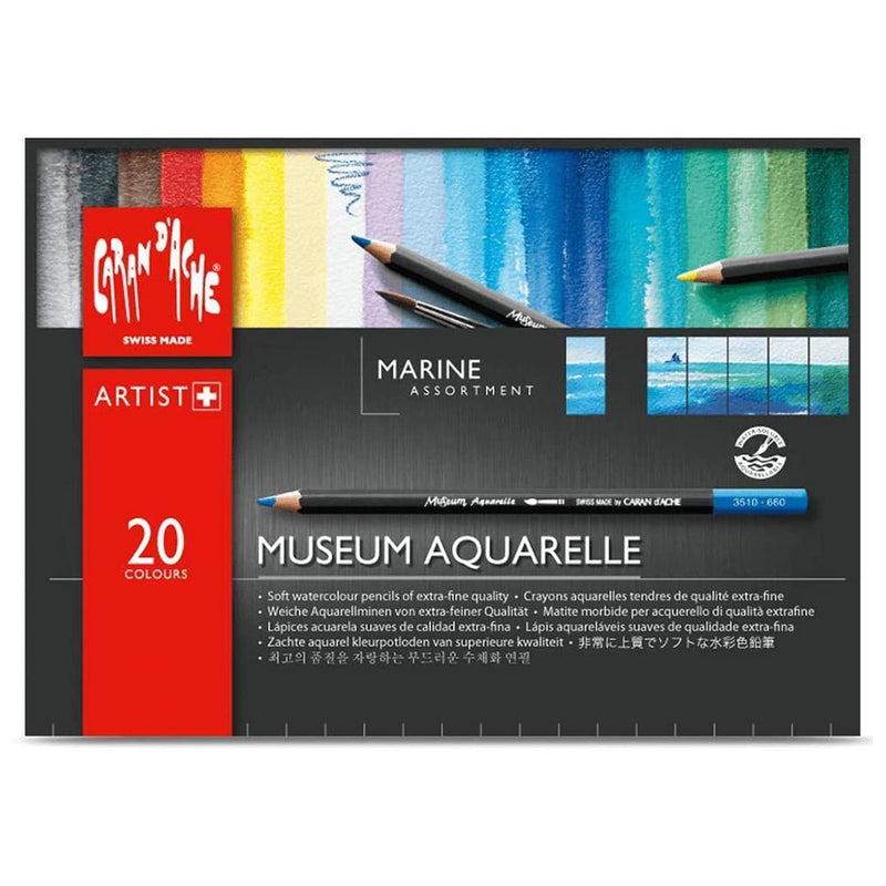 Caran D'ache Museum Aquarelle Pencil Sets Marine set of 20 colours (3510.920) Caran d'Ache