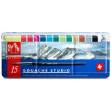 Caran d'Ache Gouache Studio 15 Assorted Colors Set in Metal Tin Caran d'Ache