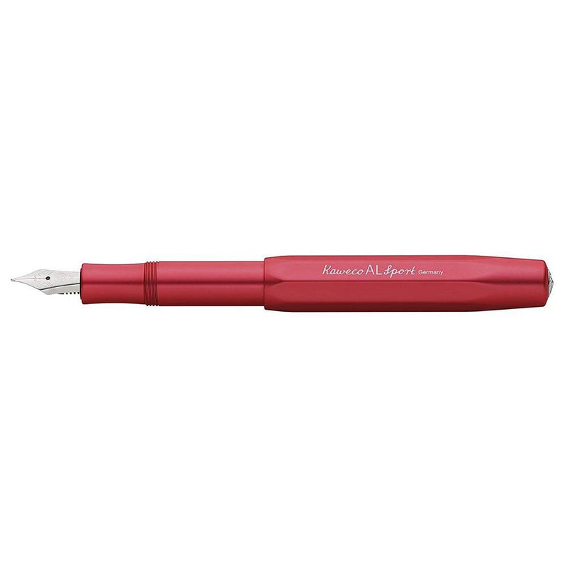 Kaweco AL Sport Fountain Pen (Fine Nib) + Pack of 6 Black Ink Cartridges Gift Set Kaweco