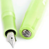 Kaweco FROSTED SPORT Fountain Pen Lime, Fine Nib Octagonal Clip Chrome Kaweco