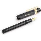 Kaweco Sport Classic Fountain Pen Black, Fine Nib with Octagonal Clip Gold Kaweco