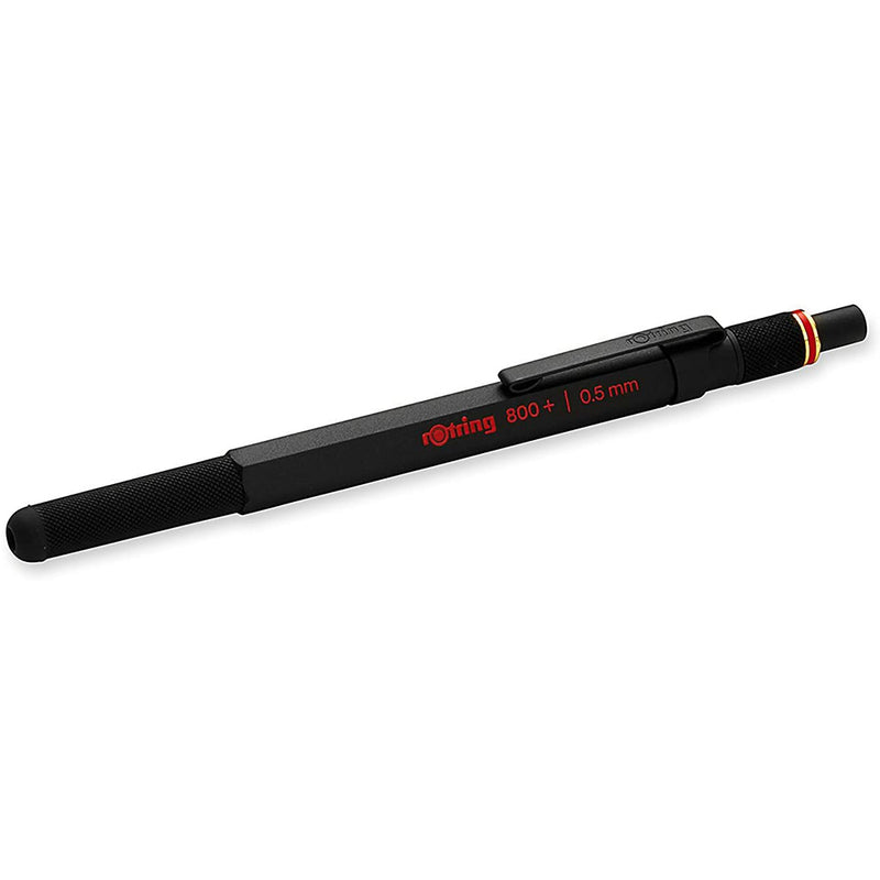 rOtring 1900181 800+ Mechanical Pencil and Touchscreen Stylus, 0.5 mm, Black Barrel Rotring