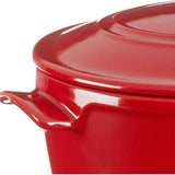 Emile Henry Made In France Flame Oval Stewpot Dutch Oven, 6.3 quart, Burgundy Emile Henry