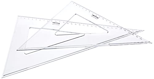 Rotring Centro Geometry Rule/Protractor/Set Square x2 (Set of 4) Rotring