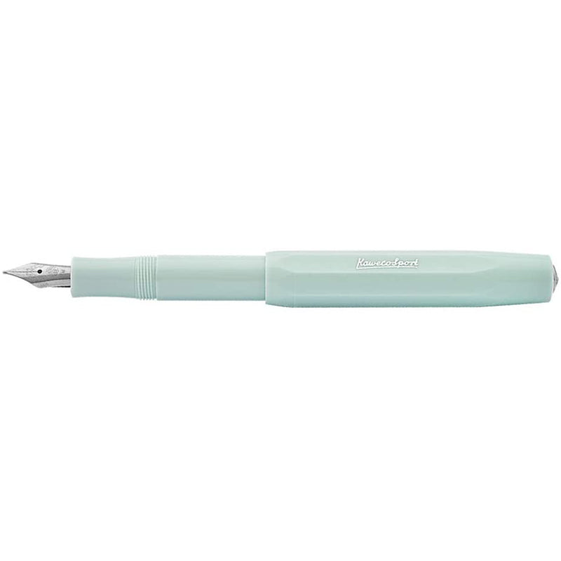 Kaweco Sport Skyline Fountain Pen Mint, Fine Nib with Kaweco Sport Octagonal Clip Chrome Kaweco