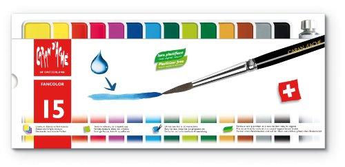 Caran d'Ache Fancolor Tempera, 15 Colors Caran d'Ache