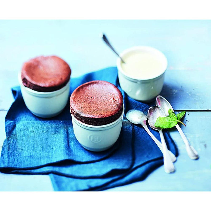 Emile Henry Made in France 6.75 oz Ramekin (Set of 2), 3.25" by 2.75", Flour White Emile Henry