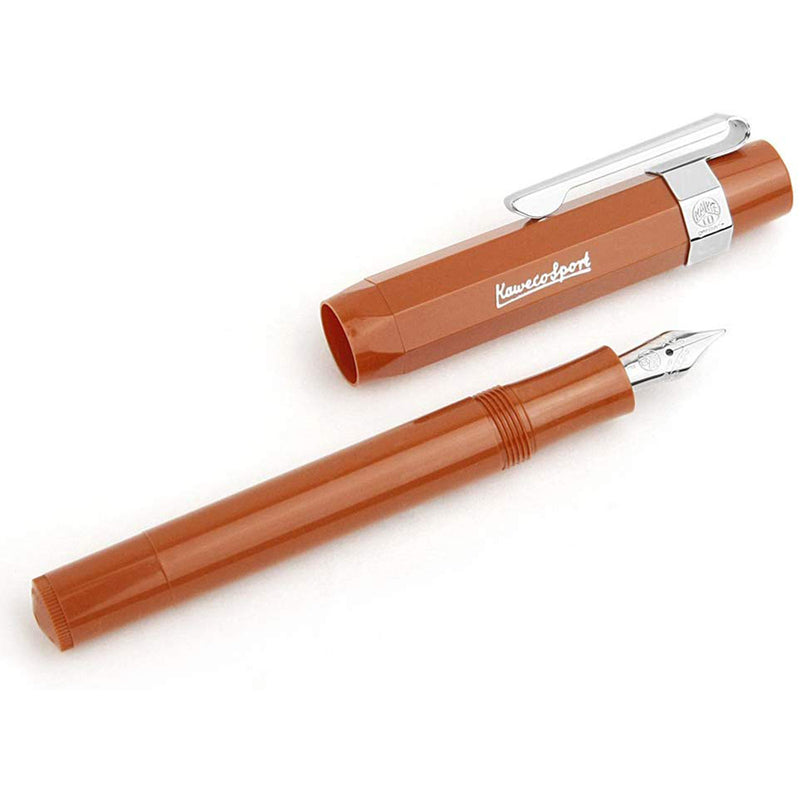 Kaweco Sport Skyline Fountain Pen Fox, Fine Nib with Octagonal Clip Chrome Kaweco