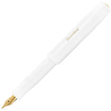 Kaweco Sport Classic Fountain Pen White, Fine Nib Octagonal Clip Gold Kaweco