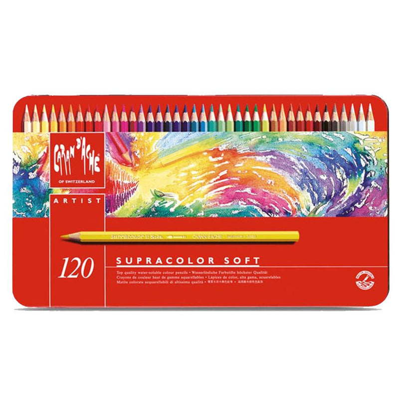 Caran D'Ache Color Pencil Set of 120 Assorted Colors - Supracolor II Watercolor Caran d'Ache