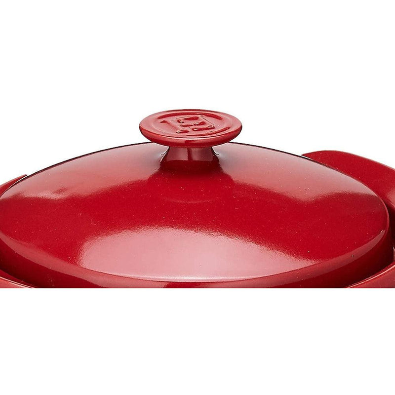 Emile Henry France Flame Cookware Fait Out/One Pot, 2.1 quart, Burgundy Emile Henry