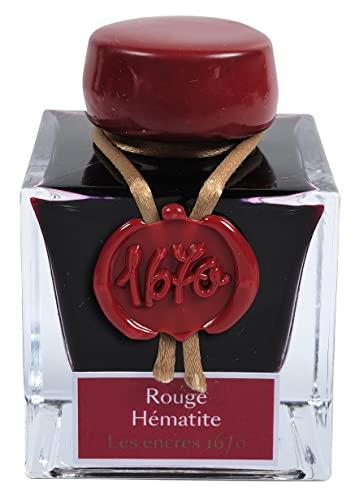 Herbin Anniversary 50ml Ink Bottle in Assorted Colors Enhanced with Gold or Silver Sheen, Highly Saturated, Great for Fountain Pens and More. Herbin