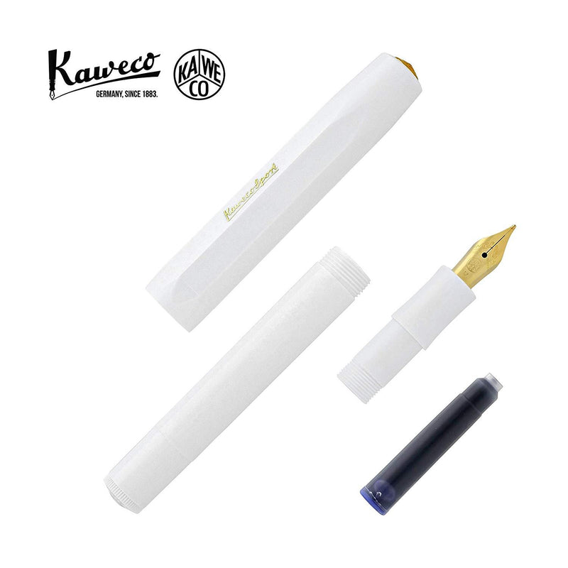Kaweco Sport Classic Fountain Pen - White F (fine) Nib Kaweco