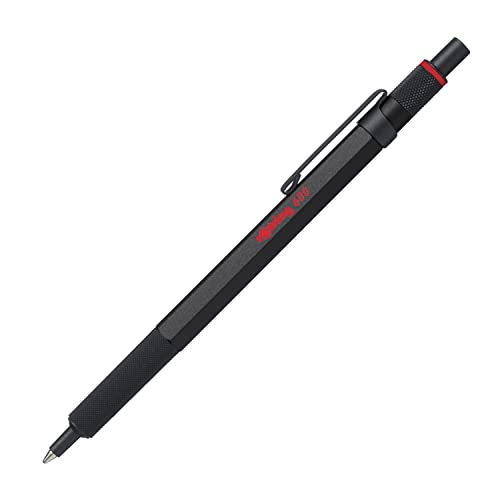 rOtring 600 Ballpoint Pen, Medium Point, Black Ink, Black Barrel, Refillable Rotring