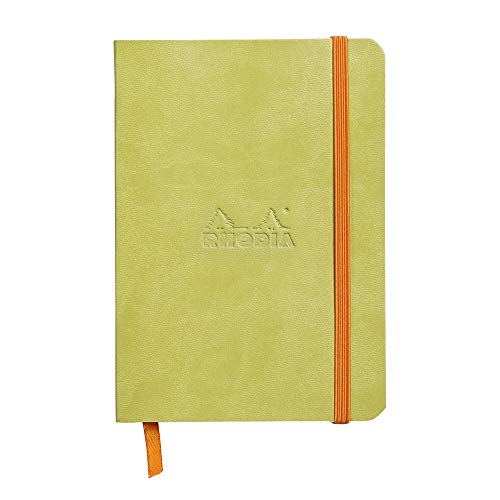 Rhodia Rhodiarama Notebook - Faux Leather Soft Cover, 90g Smooth Lined Ivory Paper - 16 Colors - 3 Sizes - Great Journal, Notebook, Diary Rhodia