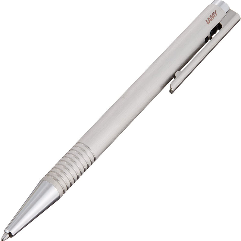 LAMY Logo Ballpoint Pen, Brushed Stainless Steel (L206) LAMY