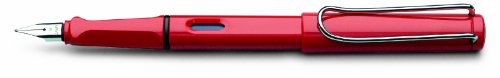 Lamy Safari Fountain Pen, Red Broad Nib (L16B) Lamy