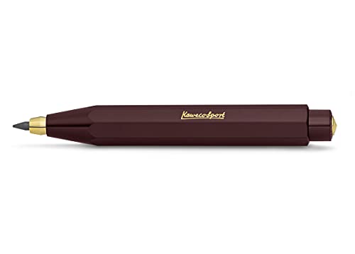 Kaweco Classic Sport drop pencil 3.2 mm 5B I lead pencil made of plastic in octagonal eight-sided design I mechanical pencil 10.5 cm I refillable printing pencil (Bordeaux) Kaweco