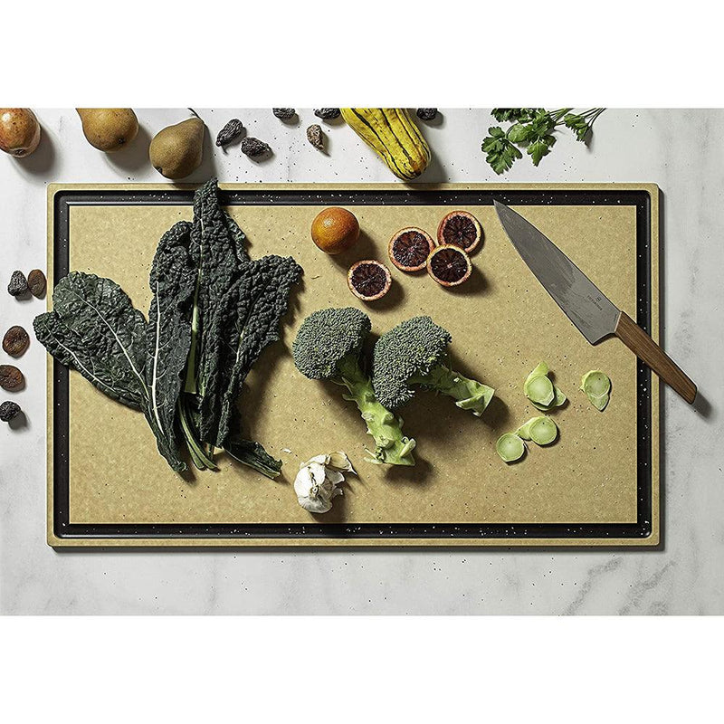 Epicurean Chef Series Cutting Board with Juice Groove, 29" × 17.5", Natural/Slate Epicurean