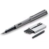 Lamy AL-Star Fountain Pen + 5 Black Ink Cartridges Lamy