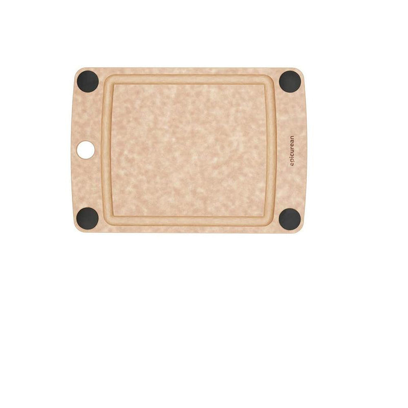 Epicurean All-In-One Cutting Board with Non-Slip Feet and Juice Groove, 10" × 7", Natural/Black Epicurean