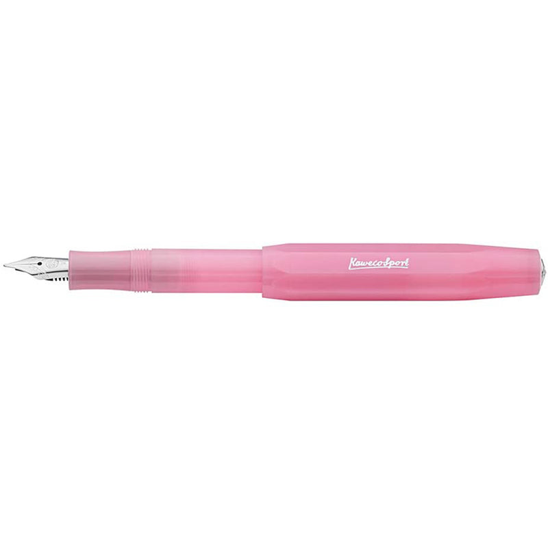 Kaweco Sport Fountain Pen Blush Pitaya, Fine Nib with Octagonal Clip Chrome Kaweco